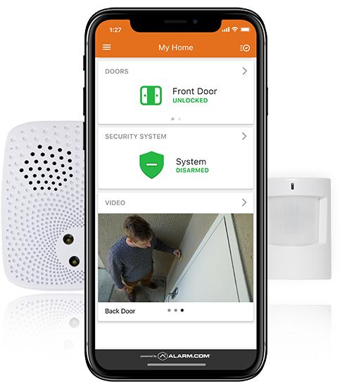 True Shield smart security devices and app dashboard